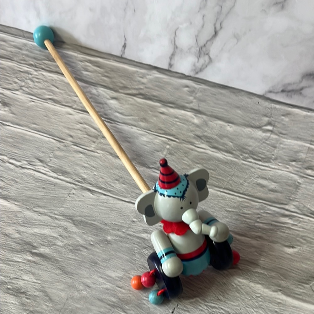 Orange Tree Toys Wooden Circus Elephant Push Toy